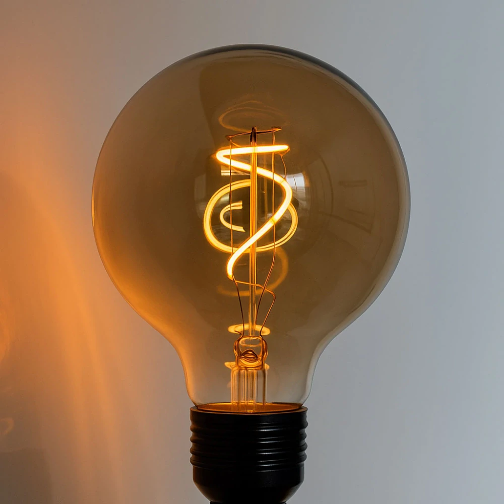 LED žárovka E27 temně zlaté světlo 2300K tepla bílá 2W 220V