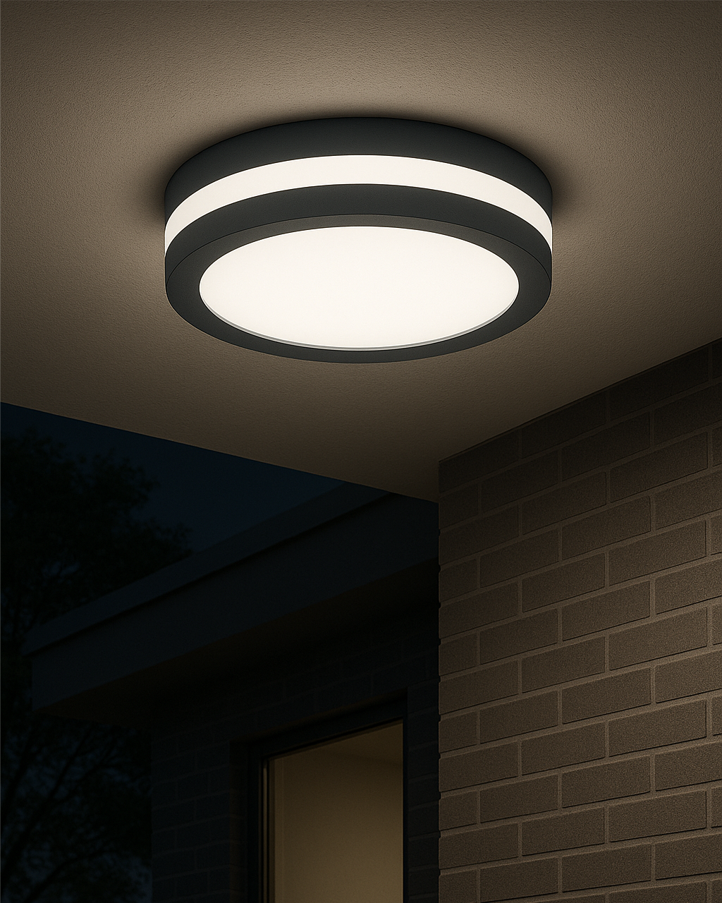 LED stropní CCT svítidlo s pohybovým senzorem TR-203MS - 20W 2050lm ø23x5,5cm Trixline