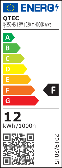 Q-250MS Led svítidlo se senzorem pohybu ARVE 12W 1020lm 4000K ø25cm/kruhové bílé QTEC