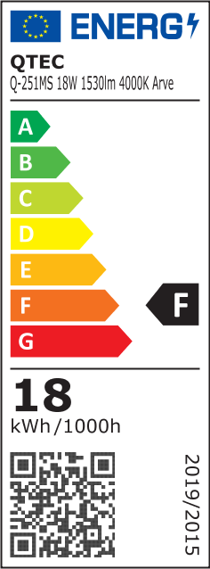 Q-251MS Led svítidlo se senzorem pohybu ARVE 18W 1530lm 4000K ø30cm/kruhové bílé QTEC