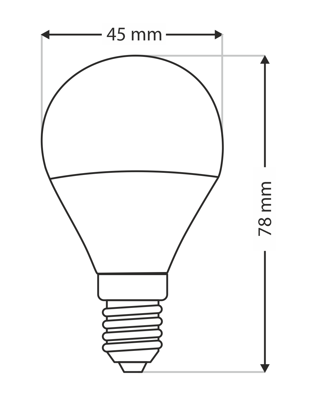 LED žárovka Trixline 6W P45 E14 teplá bílá 3 PACK