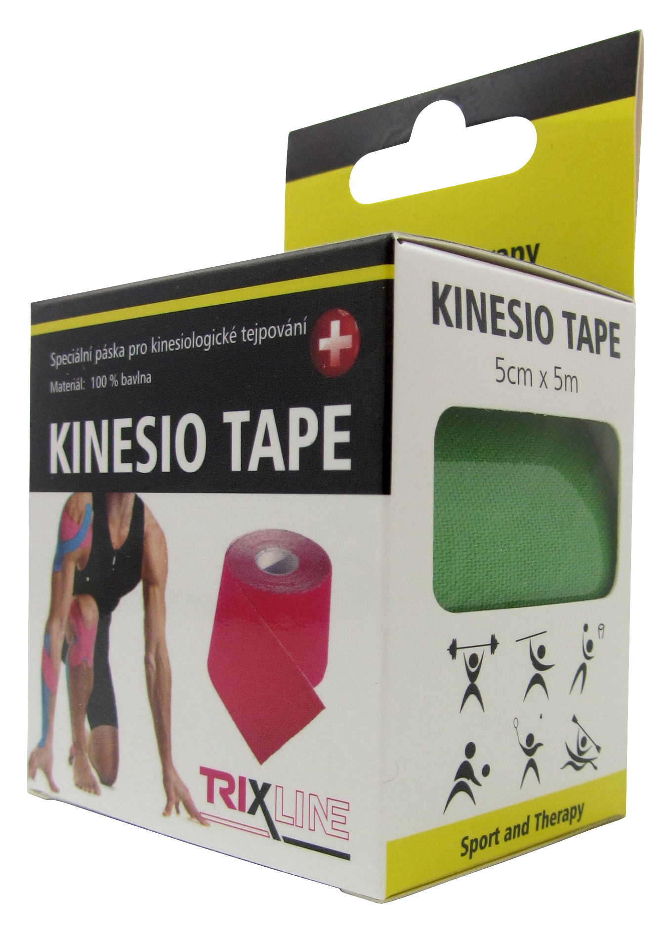 Trixline KINESIO páska 5cm x 5m zelená