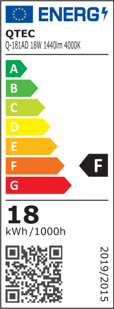 Q-181AD LED 18W/1440lm/4000K nástěnné, senzorové, oválné světlo - šedé QTEC