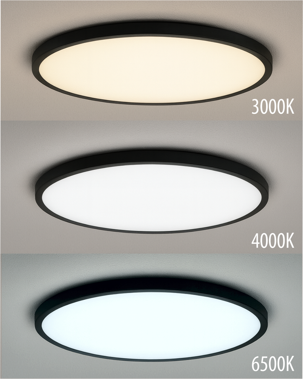 LED stropní 3CCT svítidlo TR-75S - 24W 2500lm ø30x2,5cm Trixline