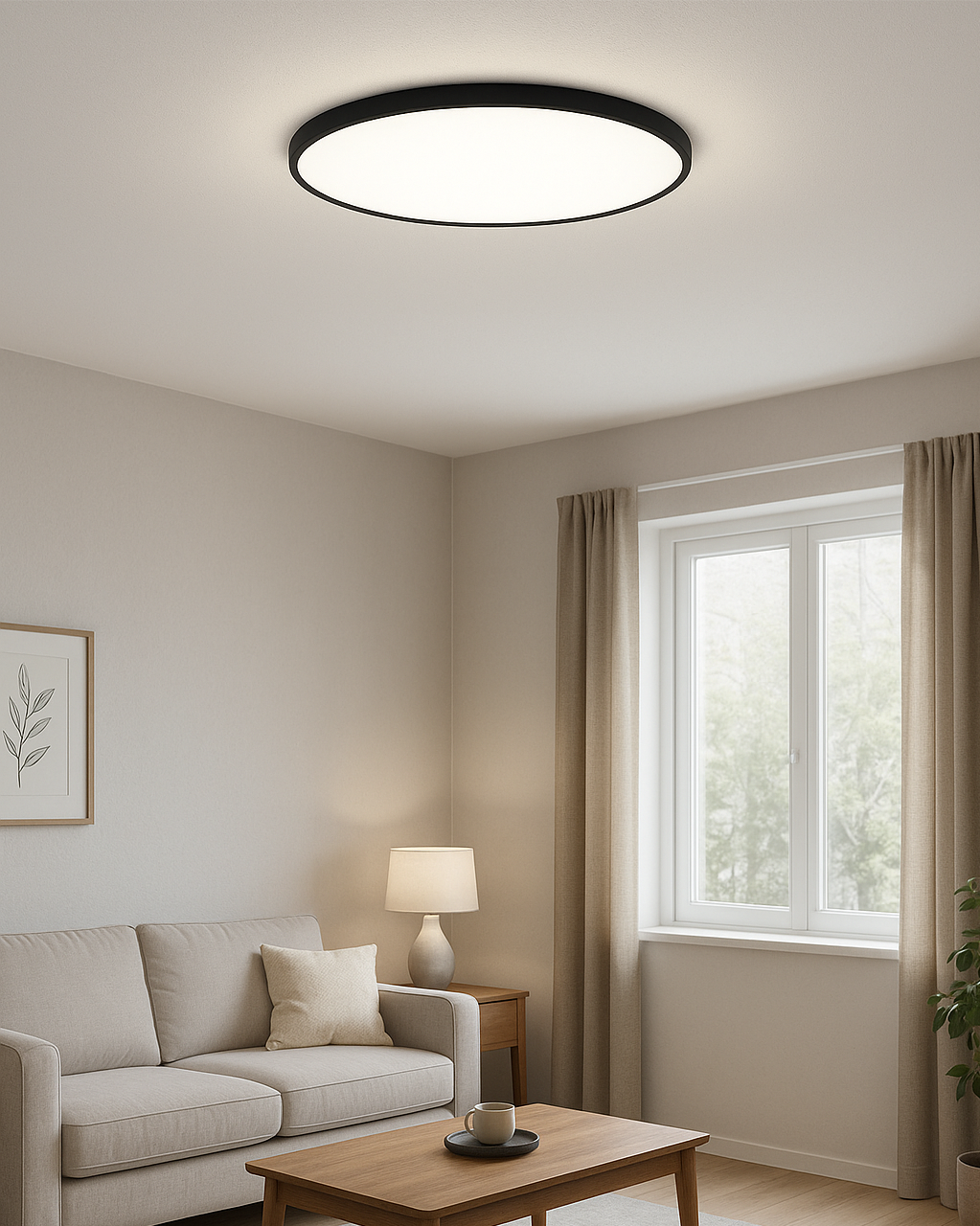 LED stropní 3CCT svítidlo TR-83S - 40W 4300lm ø50x2,7cm Trixline