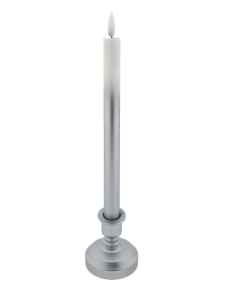 Dlouhá LED svíce - bílo-stříbrná HOME DECOR HD-119SS