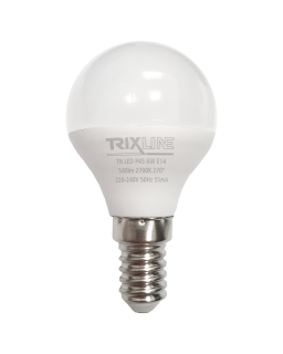 LED žárovka Trixline 6W 540lm E14 P45 teplá bílá