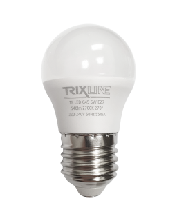 LED žárovka Trixline 6W E27 G45 teplá bílá
