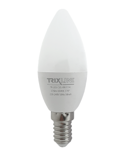 LED žárovka Trixline 4W 376lm E14 C35 studená bílá