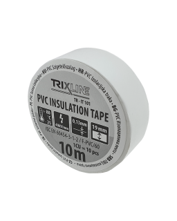 PVC izolační páska TR-IT 101 10m, 0,13mm bílá TRIXLINE