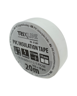 PVC izolační páska TR-IT 201 20m, 0,13mm bílá TRIXLINE