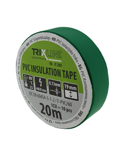 PVC izolační páska TR-IT 203 20m, 0,13mm zelená TRIXLINE