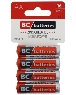 BC R6 Extra power Zinkochloridová AA/ 4ks BLISTR