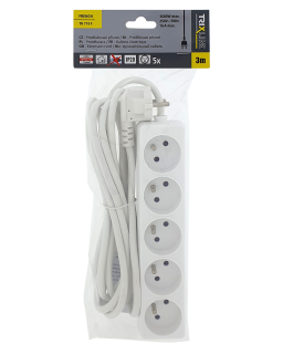 Prodlužovací přívod 5 zásuvky, 3m, TR 710 F