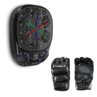Elektronický boxerský terč HMS TB10 s LED, Bluetooth a rukavicemi (Music Boxing Machine)