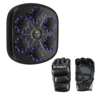 Elektronický boxerský terč HMS TB03 s LED, Bluetooth a rukavicemi (Music Boxing Machine)