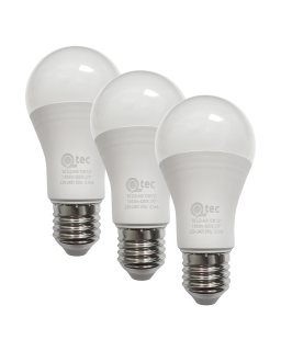 LED žárovky 12W/1104lm/A60/E27 neutrální bílá 3 PACK Qtec