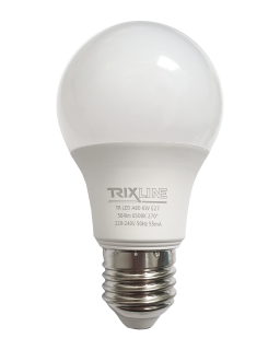 LED žárovka Trixline 6W 564lm E27 A60 studená bílá