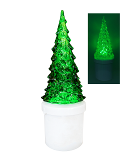 HD-134 LED svíce zelený stromeček - blikající plamen HOME DECOR