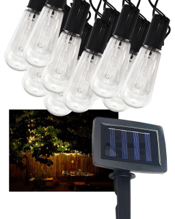 TR-591 Dekorativní 10x LED venkovní solární řetěz 2m IP44 Trixline