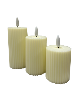 HD-141 LED svíce - vanilka HOME DECOR sada 3ks