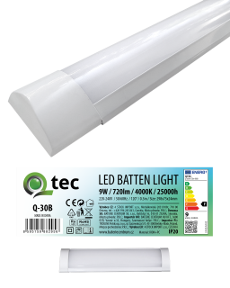 Q-30B 9W LED BATTEN LIGHT podlinkové světlo - bílé QTEC 30cm