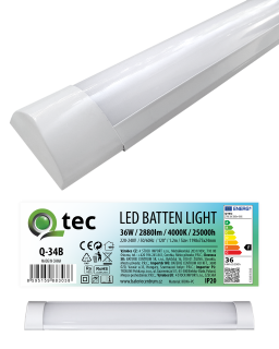 Q-34B 36W LED BATTEN LIGHT podlinkové světlo - bílé QTEC 120cm