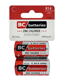 BC C-R14 UM2 Extra power Zinkochloridová 1,5V / 2ks BLISTR