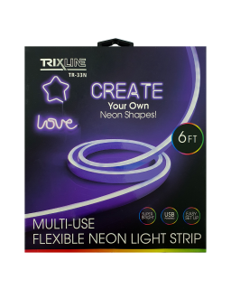 TR-33N Flexibilní NEONOVÝ LED pásek - fialový 1,8m na USB Trixline
