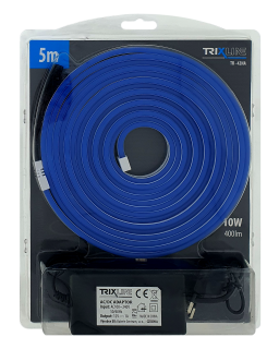 TR-42NA Flexibilní NEONOVÝ LED pásek - modrý 5m do zásuvky Trixline