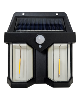 TR- 64 LED Solární nástěnná lampa se senzorem pohybu - černá Trixline