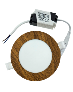 TR-145 LED panel 6W 504lm 4200K dekor dřevo - kruhový vestavný Trixline