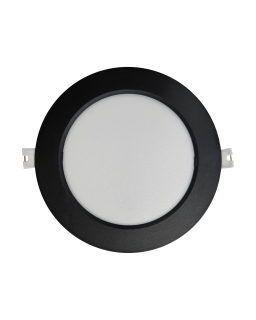 Q-52M LED panel 12W 1200lm 4000K černý - kruhový vestavný Qtec
