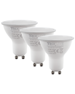 LED žárovka Trixline 6W GU10 teplá bílá 3 PACK