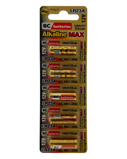 BC batteries alkalická baterie LR23A 12V 55mAh / 5ks BLISTR