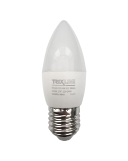 LED žárovka Trixline 4W E27 C35 denní světlo