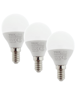 LED žárovka Trixline 6W P45 E14 teplá bílá 3 PACK