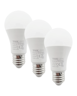 LED žárovka Trixline 12W A60 E27 teplá bílá 3 PACK