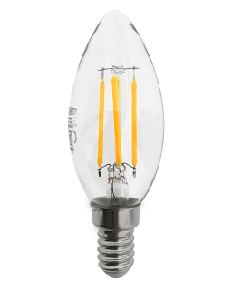 Dekorační LED žárovka FILAMENT Trixline 5W 600lm C35 E14 teplá bílá