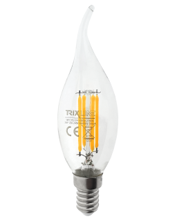 Dekorační LED žárovka FILAMENT Trixline 5W 600lm C35L E14 teplá bílá
