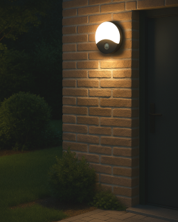 Q-19AD LED 18W/1260lm/4000K nástěnné, senzorové, kulaté světlo - šedé QTEC