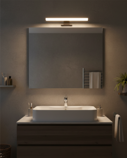 Q-308B LED 8W/680lm/4000K zrcadlové světlo 30cm - černé QTEC