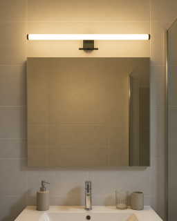 Q-314B LED 7W/600lm/4000K zrcadlové světlo 50cm - černé QTEC