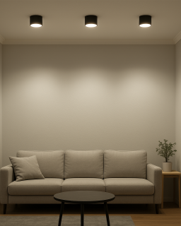 Q-12AD LED Stropní bodové světlo 3CCT černé QTEC