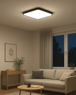 Q-253CP Led stropní svítidlo EDEN 36W 3060lm 4000K čtvercové černé QTEC