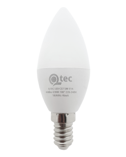 LED žárovka Qtec 5W C37 E14 4200K