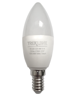 LED žárovka Trixline 8W 720lm E14 C35 teplá bílá